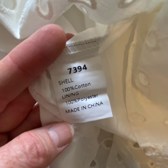 NWT PrettyGarden white eyelet short sleeve top - Picture 13 of 16